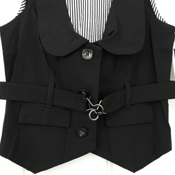NWT Chime Vest Black with inner pinstripes - Picture 2 of 8